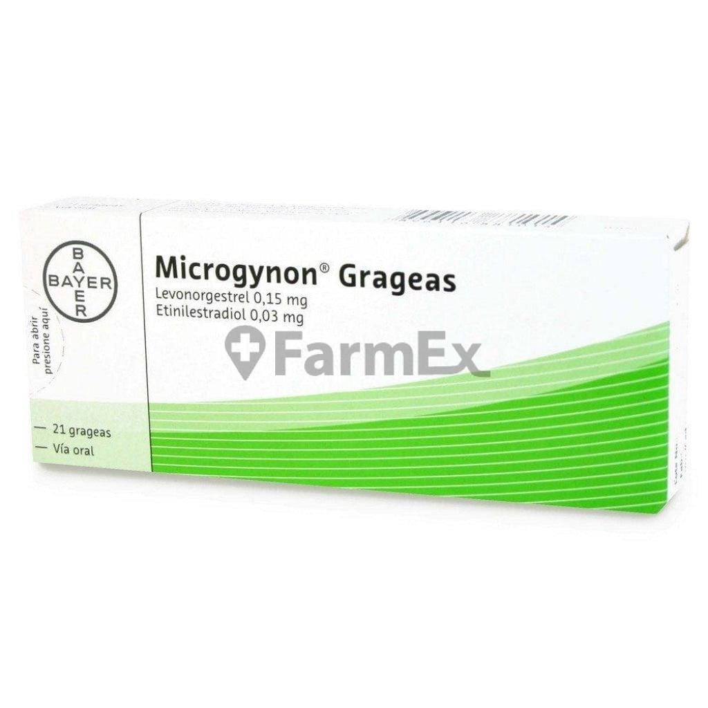 Microgynon 0,15 mg / 0,03 mg x 21 Grageas Farmex-VidaTres-Persistente